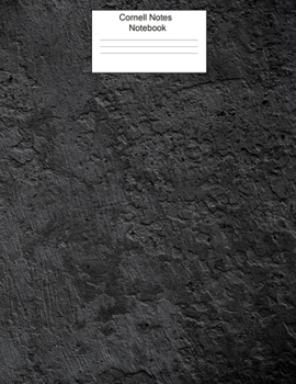 Paperback Cornell Notes Notebook: Black Abstract Texture Cornell Notebook for Work, Class, Notes, or Home Use-8.5x11-110 Pages-Efficient Way to Use Corn Book