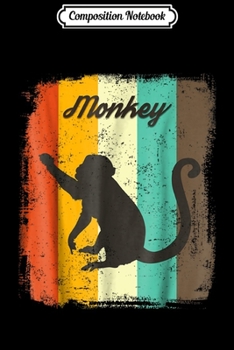 Composition Notebook: Monkey Retro 70s Vintage Animal Lover Art  Journal/Notebook Blank Lined Ruled 6x9 100 Pages