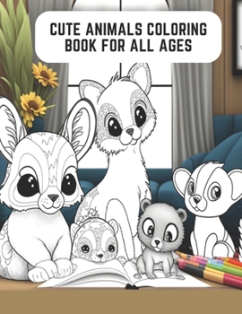 Paperback Cute Animals Coloring Book for All Ages: Fun-Filled Coloring Book with Adorable Animals Book