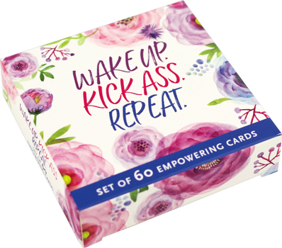 Misc. Wake Up, Kick Ass, Repeat Motivational Cards (60 Pack) Book