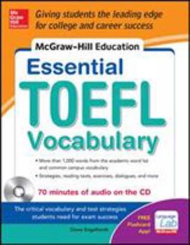Hardcover McGraw-Hill Education Essential Vocabulary for the Toefl(r) Test with Audio Disk Book