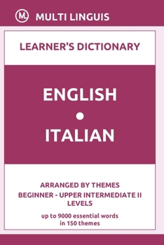 Paperback English-Italian Learner's Dictionary (Arranged by Themes, Beginner - Upper Intermediate II Levels) Book
