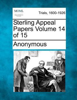 Paperback Sterling Appeal Papers Volume 14 of 15 Book