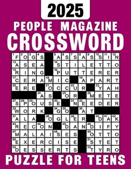 Paperback People Magazine Crossword Puzzle For Teens 2025: Puzzles With Solutions About People, States, History, Hollywood, American art Book