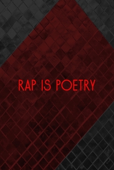 Paperback Rap Is Poetry: All Purpose 6x9 Blank Lined Notebook Journal Way Better Than A Card Trendy Unique Gift Gray and Red Texture Hip Hop Book