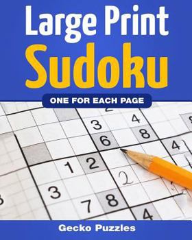 Paperback SUDOKU Large Print Puzzle Book: 150 Puzzles - Easy, Medium and Hard + Solutions: 1 Sudoku per Page Book