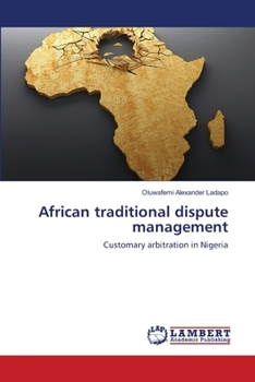Paperback African traditional dispute management Book