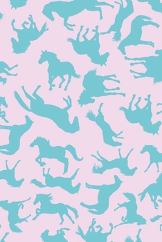 Notebook: Horse Pattern Cute Wide Ruled Notebook Blank Lined Notepad Journal