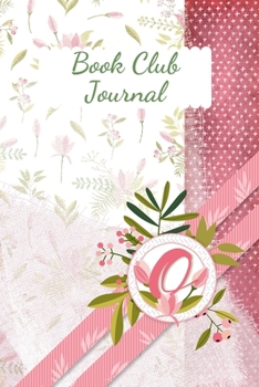 Paperback Book Club Journal: Letter O Personalized Monogram Book Review Notebook Diary - Pink Floral Book