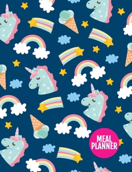 Meal Planner: Simple 52 Weeks Pages for Tracking and Planning your Meals, Grocery Shopping List, Food Planner Prep Book | Large 8.5 x 11 Inch | 110 Pages  - Cover Design BR 000238