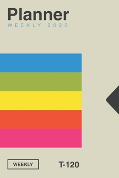 White Vhs Video cassette tape T-120 Inspired 2020 Planner [6x9]: Vintage Retrowave Vaporwave Theme