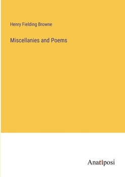 Paperback Miscellanies and Poems Book