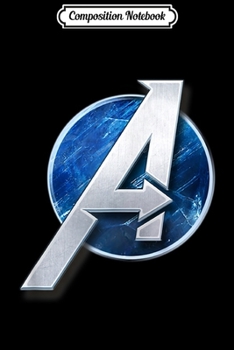 Paperback Composition Notebook: Marvel's Avengers Game Silver 'A' Logo Journal/Notebook Blank Lined Ruled 6x9 100 Pages Book