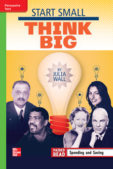 Spiral-bound Reading Wonders Leveled Reader Start Small, Think Big: Beyond Unit 1 Week 5 Grade 4 Book