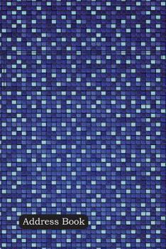 Paperback Address Book: Include Alphabetical Index with Abstract Futuristic Gradient Blue Square Cover Book