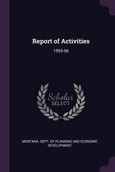 Paperback Report of Activities: 1955-56 Book