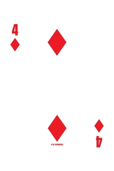 Paperback 4 Of Diamonds: Poker Card 4x4 Graph Paper Notebook With .25" x .25" Squares For Work, Home Or School. 6 x 9 Notepad Journal For Math, Book