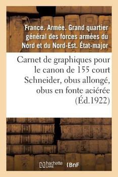 Paperback Carnet de Graphiques Pour Le Canon de 155 Court Schneider, Obus Allongé, Obus En Fonte Aciérée [French] Book
