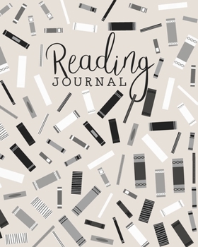 Reading Journal: Log, Track, Rate, Review Books Read Diary | Record Favourite Reads and Authors, List Books to Read - Black, Tan, & Grey Book Pattern