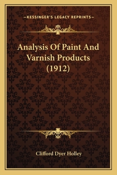 Analysis of Paint and Varnish Products