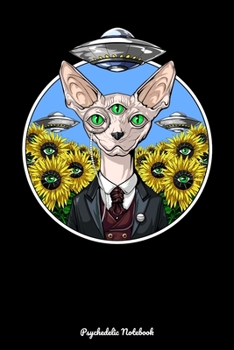 Psychedelic Notebook: Psychedelic Sphynx Cat Notebook