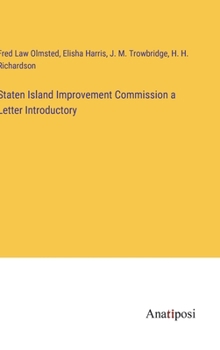 Hardcover Staten Island Improvement Commission a Letter Introductory Book