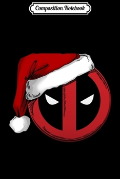 Paperback Composition Notebook: Marvel Deadpool Icon Santa Hat Christmas Graphic Journal/Notebook Blank Lined Ruled 6x9 100 Pages Book