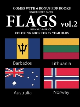 Paperback Coloring Books for 7+ Year Olds (Flags vol. 2) Book