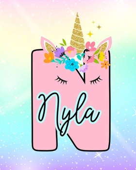 Nyla: Girls Unicorn Journal to Write In Personalized Journal
