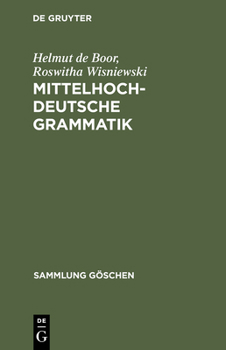 Hardcover Mittelhochdeutsche Grammatik [German] Book