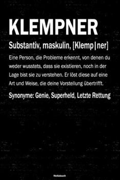 Klempner Notizbuch: Klempner Journal DIN A5 liniert 120 Seiten Geschenk