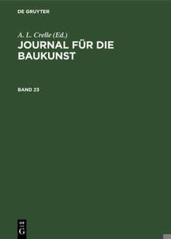 Hardcover Journal Für Die Baukunst. Band 23 [German] Book