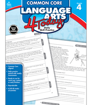 Paperback Common Core Language Arts 4 Today, Grade 4 Book