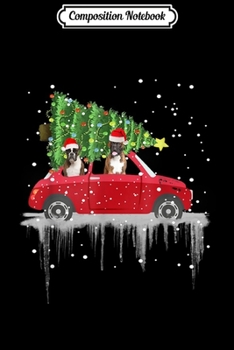 Composition Notebook: Boxer Riding Red Truck Xmas Merry Christmas Gifts  Journal/Notebook Blank Lined Ruled 6x9 100 Pages