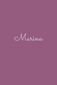 Marina: notebook with the name on the cover, elegant, discreet, official notebook for notes, dot grid notebook,