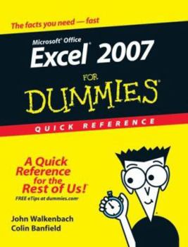 Paperback Excel 2007 for Dummies Quick Reference Book