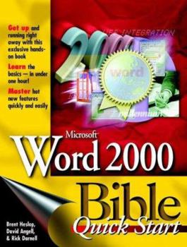 Paperback Microsoft Word 2000 Bible [With *] Book