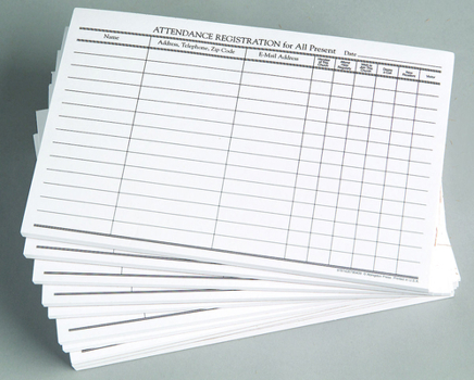 Misc. Supplies Attendance Registration Pad (Pkg of 12) Book