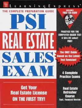 Paperback Psi Real Estate Sales Exam [With CD-ROM Included] Book