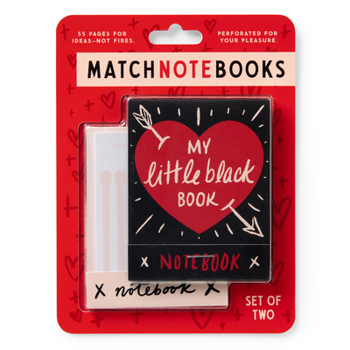 Brass Monkey Little Black Book Matchbook Notepad Set – Retro Matchbook Style Notepads Funny Sarcastic Desk Notes Office Stationery Gift Set