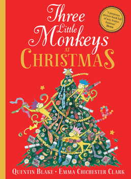 Paperback Three Little Monkeys at Christmas Book