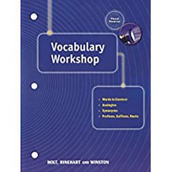 Paperback Elements of Language: Vocabulary Workshop Third Course Book