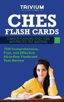 Paperback CHES Exam Flash Cards: Complete Flash Card Study Guide with Practice Test Questions Book