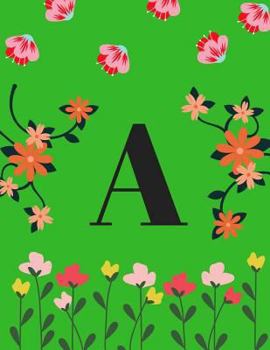 A: Monogram Initial Notebook for Women/Girls Volume 1