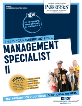Paperback Management Specialist II (C-4498): Passbooks Study Guide Volume 4498 Book