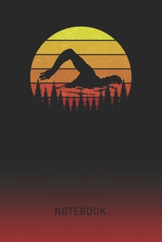 Notebook: Swimmer Blank Wide Ruled Lined Paper Notepad | Writing Pad Journal | Assignments Taking Class Notes Homework Studying Math Science English ... & University Organizer | Student Teacher