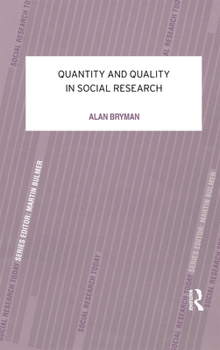 Paperback Quantity and Quality in Social Research Book