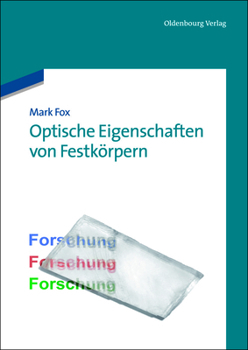 Paperback Optische Eigenschaften von Festkörpern [German] Book