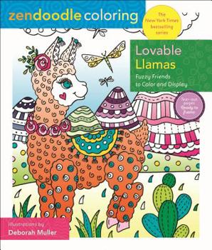 Paperback Zendoodle Coloring: Lovable Llamas: Fuzzy Friends to Color and Display Book