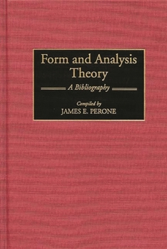 Hardcover Form and Analysis Theory: A Bibliography Book